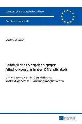 bokomslag Behoerdliches Vorgehen gegen Alkoholkonsum in der Oeffentlichkeit