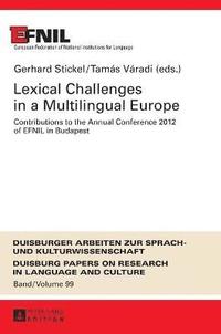 bokomslag Lexical Challenges in a Multilingual Europe