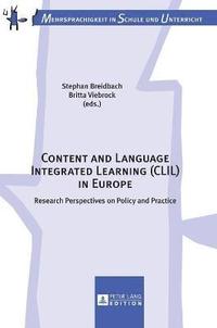 bokomslag Content and Language Integrated Learning (CLIL) in Europe
