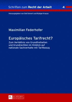 bokomslag Europaeisches Tarifrecht?