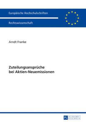 bokomslag Zuteilungsansprueche Bei Aktien-Neuemissionen