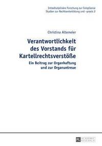 bokomslag Verantwortlichkeit Des Vorstands Fuer Kartellrechtsverstoee