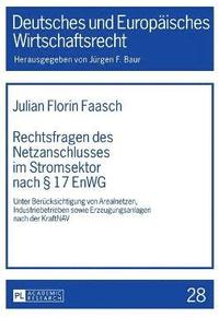bokomslag Rechtsfragen des Netzanschlusses im Stromsektor nach § 17 EnWG