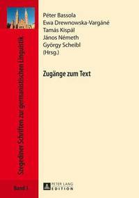 bokomslag Zugaenge Zum Text