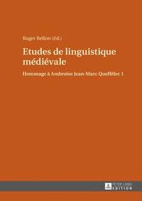 bokomslag Etudes de Linguistique Mdivale