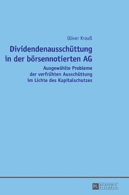 bokomslag Dividendenausschuettung in der boersennotierten AG