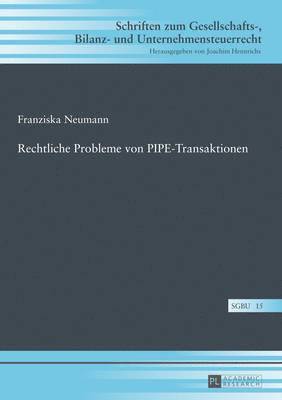 bokomslag Rechtliche Probleme Von Pipe-Transaktionen