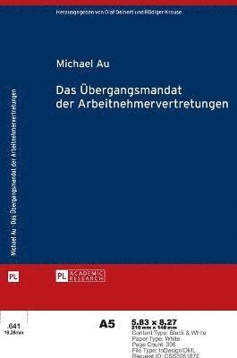 bokomslag Das Uebergangsmandat der Arbeitnehmervertretungen