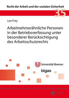 bokomslag Arbeitnehmeraehnliche Personen in Der Betriebsverfassung Unter Besonderer Beruecksichtigung Des Arbeitsschutzrechts