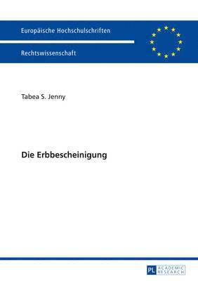 bokomslag Erbbescheinigung