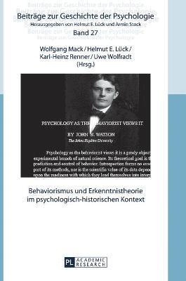 bokomslag Behaviorismus Und Erkenntnistheorie Im Psychologisch-Historischen Kontext