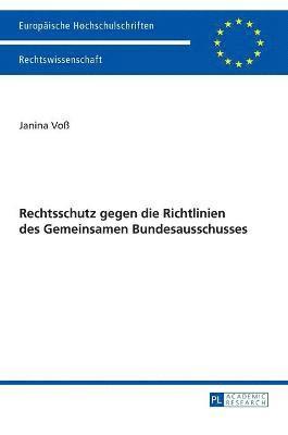 Rechtsschutz Gegen Die Richtlinien Des Gemeinsamen Bundesausschusses 1