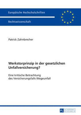 bokomslag Werkstorprinzip in Der Gesetzlichen Unfallversicherung?