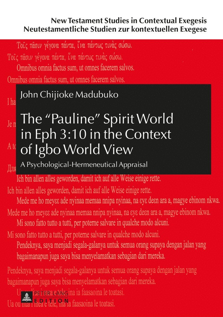 «Pauline» Spirit World in Eph 3:10 in the Context of Igbo World View