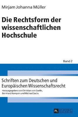 Die Rechtsform Der Wissenschaftlichen Hochschule 1