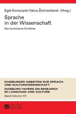 Eglé Kontutyte, Vaiva Zeimantiene - Sprache in der Wissenschaft, Inbunden