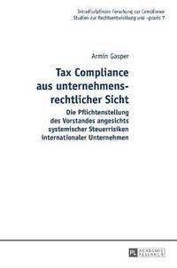 bokomslag Tax Compliance aus unternehmensrechtlicher Sicht