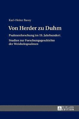 bokomslag Von Herder zu Duhm