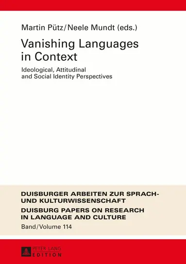 Martin Pütz, Neele Mundt - Vanishing Languages in Context, Inbunden
