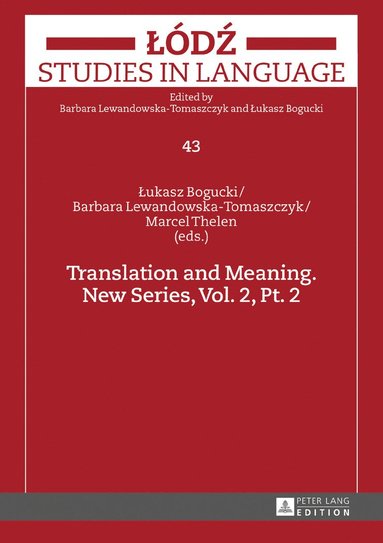 bokomslag Translation and Meaning. New Series, Vol. 2, Pt. 2