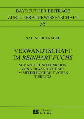 bokomslag Verwandtschaft Im «Reinhart Fuchs»