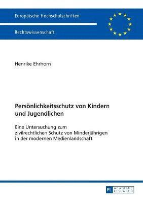 bokomslag Persoenlichkeitsschutz von Kindern und Jugendlichen