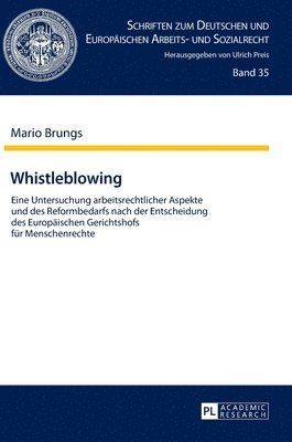 bokomslag Whistleblowing