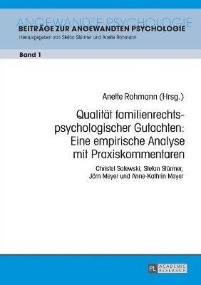 bokomslag Qualitaet familienrechtspsychologischer Gutachten