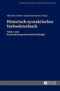bokomslag Historisch syntaktisches Verbwoerterbuch