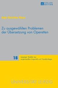 bokomslag Zu ausgewaehlten Problemen der Uebersetzung von Operetten