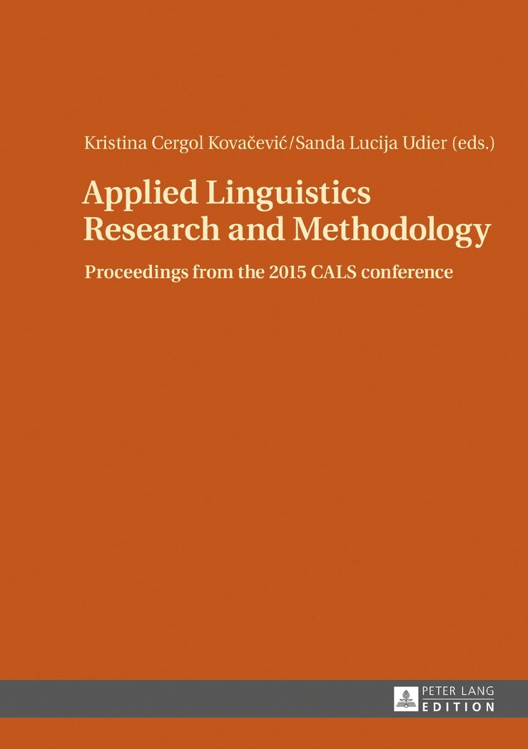 Sanda Lucija Udier, Kristina Cergol Kovacevic - Applied Linguistics Research and Methodology, Inbunden