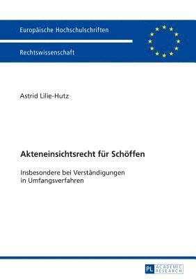 bokomslag Akteneinsichtsrecht fuer Schoeffen