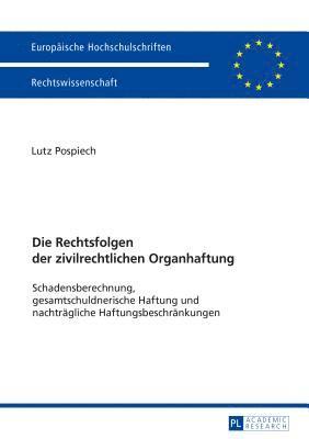 bokomslag Rechtsfolgen der zivilrechtlichen Organhaftung
