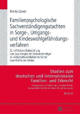 bokomslag Familienpsychologische Sachverstaendigengutachten in Sorge-, Umgangs- und Kindeswohlgefaehrdungsverfahren