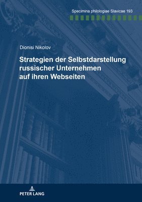 bokomslag Strategien Der Selbstdarstellung Russischer Unternehmen Auf Ihren Webseiten