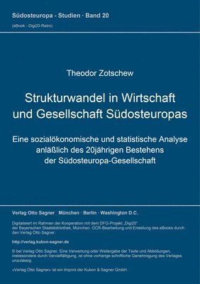 Strukturwandel in Wirtschaft Und Gesellschaft Suedosteuropas 1