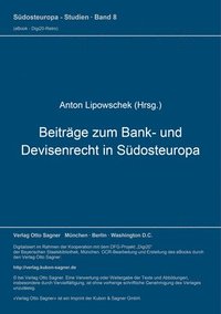 bokomslag Beitraege Zum Bank- Und Devisenrecht In Suedosteuropa