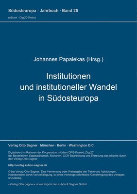 bokomslag Institutionen Und Institutioneller Wandel in Suedosteuropa