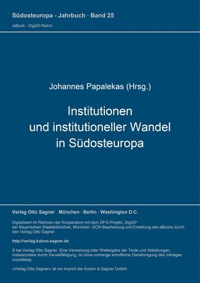 Institutionen Und Institutioneller Wandel In Suedosteuropa 1