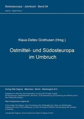 bokomslag Ostmittel- Und Suedosteuropa Im Umbruch