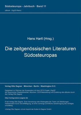 Die Zeitgenoessischen Literaturen Suedosteuropas 1