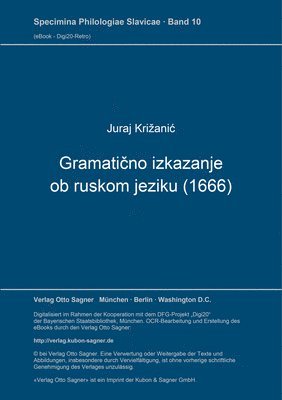 bokomslag Gramati&#269;no Izkazanje OB Ruskom Jeziku (1666)