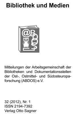 Bibliothek Und Medien 32 (2012). Nr. 1 1