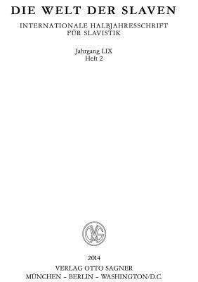 Die Welt Der Slaven. Jahrgang LIX (2014) Heft 2 1