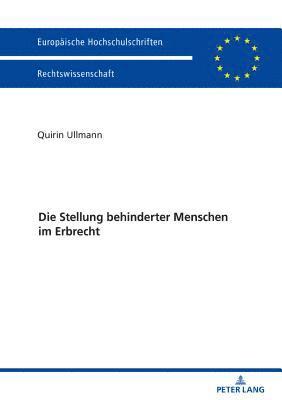 bokomslag Die Stellung Behinderter Menschen Im Erbrecht