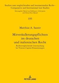 bokomslag Mitveraeußerungspflichten im deutschen und italienischen Recht