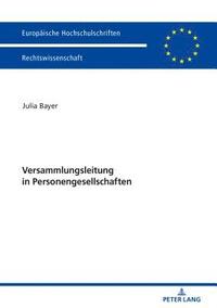 bokomslag Versammlungsleitung in Personengesellschaften