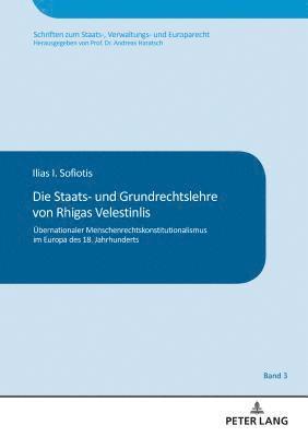 bokomslag Die Staats- und Grundrechtslehre von Rhigas Velestinlis