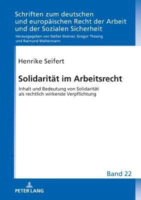 bokomslag Solidaritaet im Arbeitsrecht