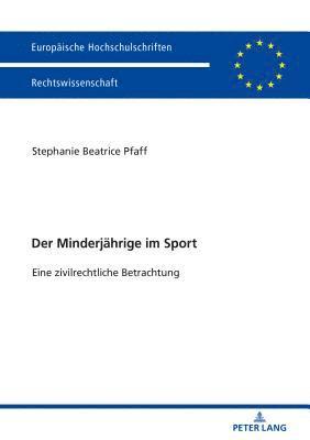 bokomslag Der Minderjaehrige im Sport